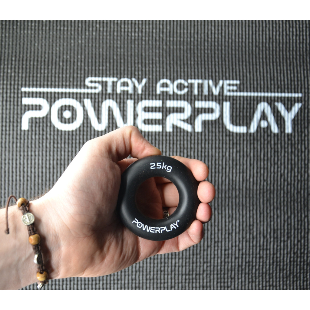 Еспандер PowerPlay PP-4324 Hand Grip Ring Hard 25 кг Чорний (PP_4324_25kg) - зображення 9