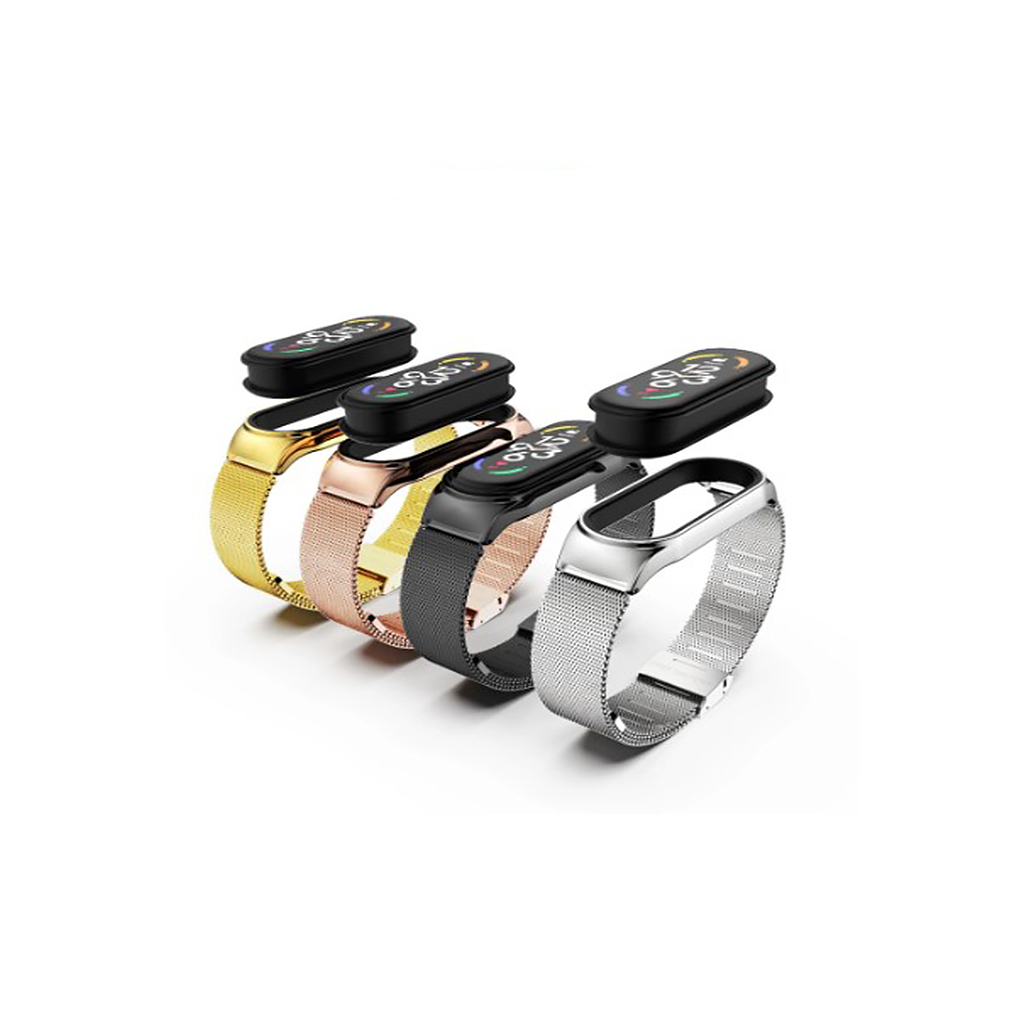 Ремінець до фітнес браслета BeCover Metal для Xiaomi Mi Smart Band 7 Gold (707495) - зображення 2