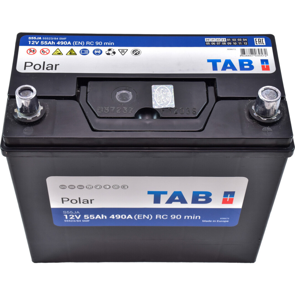 Акумулятор автомобільний TAB 55 Ah/12V Polar S Euro Japan (246 855) - зображення 2