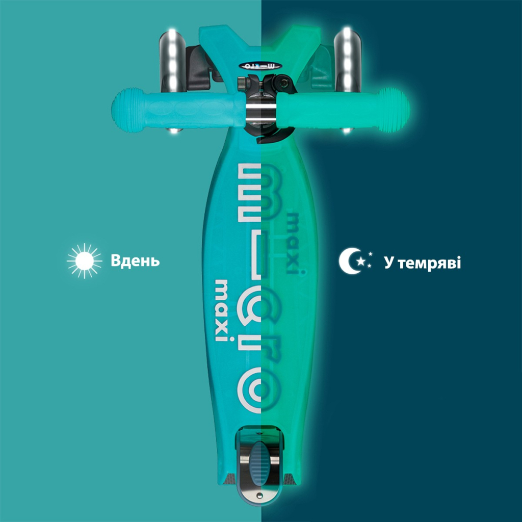 Самокат Micro Maxi Deluxe Glow LED Желейний зелений (MMD365) - зображення 6