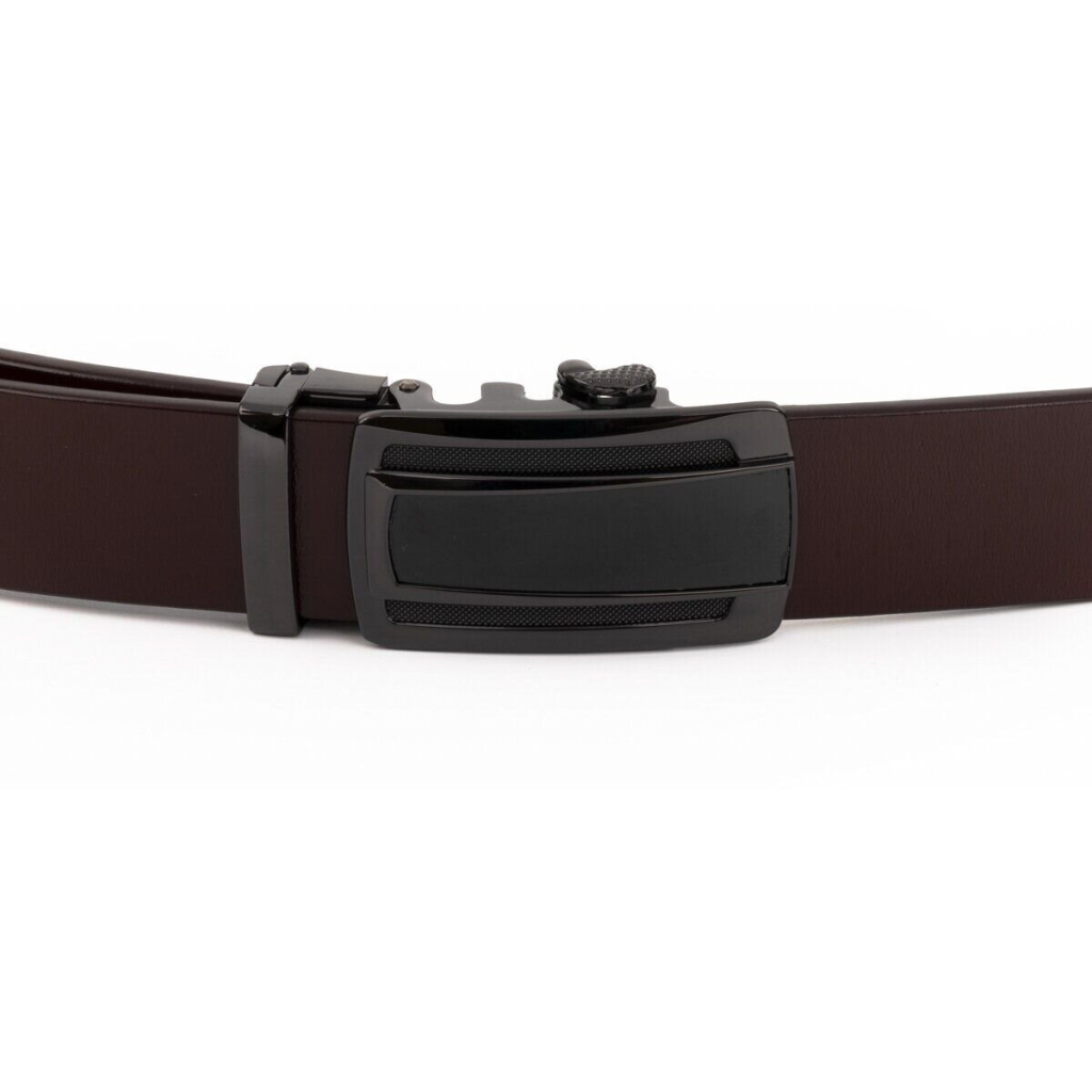 Ремінь Vintage Чоловічий із затемненою пряжкою автомат Коричневий (20296) - зображення 2