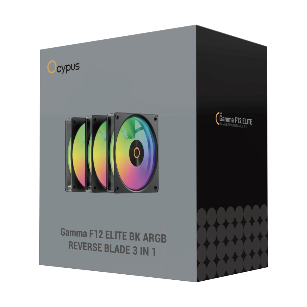 Кулер до корпусу OCYPUS GAMMA F12 ELITE BK A (GAMMA-F12-BK3AM01E-GL) - зображення 8