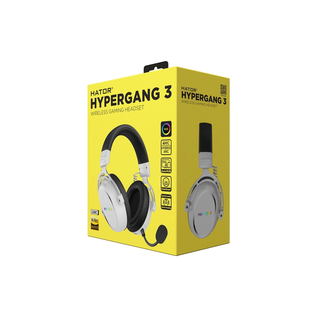 Навушники Hator Hypergang 3 Wireless White (ESH56) - зображення 8