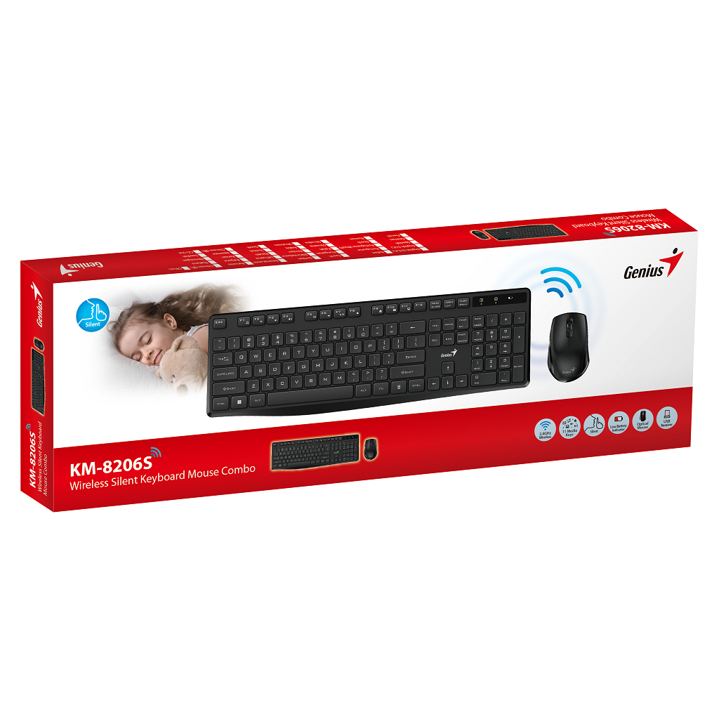 Комплект Genius KM-8206S Wireless UA Black (31340017404) - зображення 3