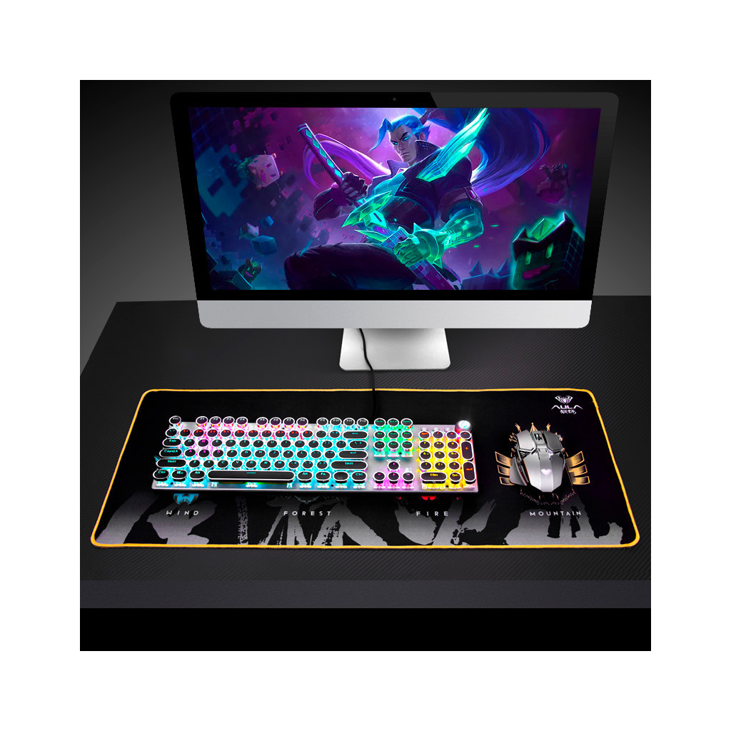 Килимок для мишки Aula MP-WFFM Black (6948391215136) - зображення 4