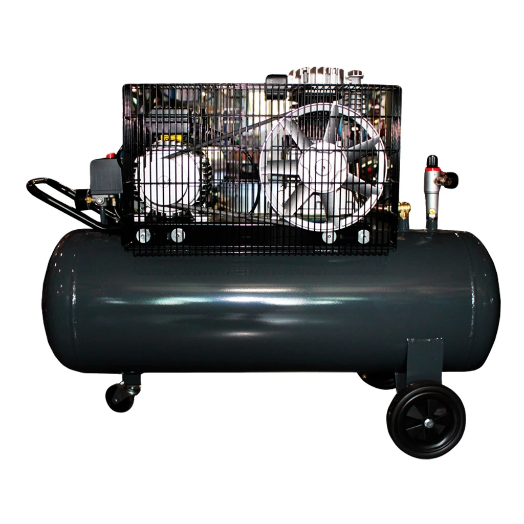 Компресор GTM 100л, 400/300л/хв, 2,2кВт, 10бар, 220В, 2 циліндри (KCH2070B-100L) - зображення 2