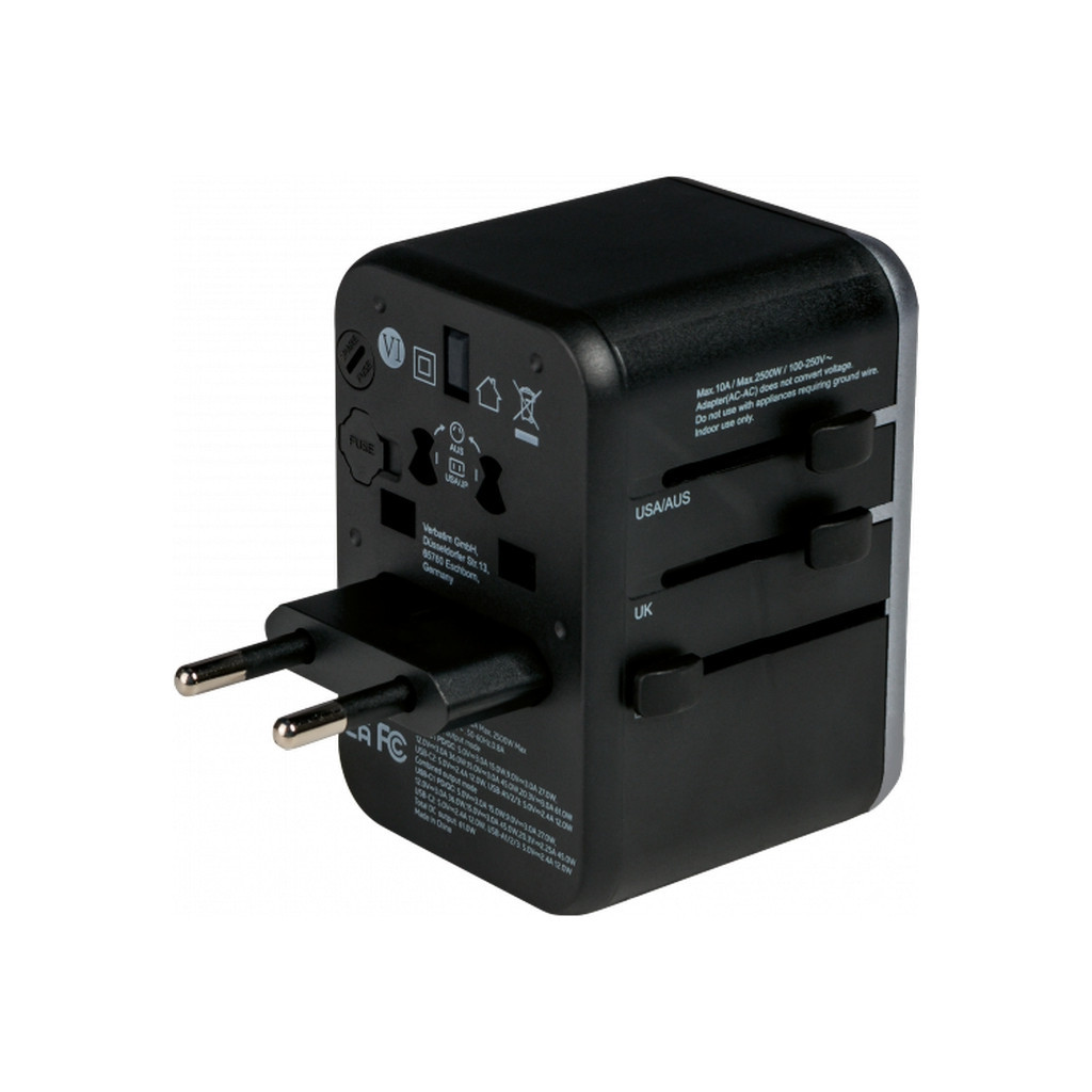 Зарядний пристрій Verbatim UTA-04 PD61W (3xUSB-A/2xUSB-C) (49546) - зображення 5