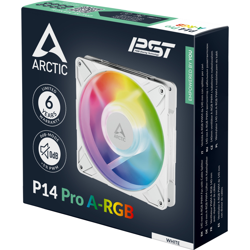 Кулер до корпусу Arctic P14 Pro A-RGB White (ACFAN00318A) - зображення 8