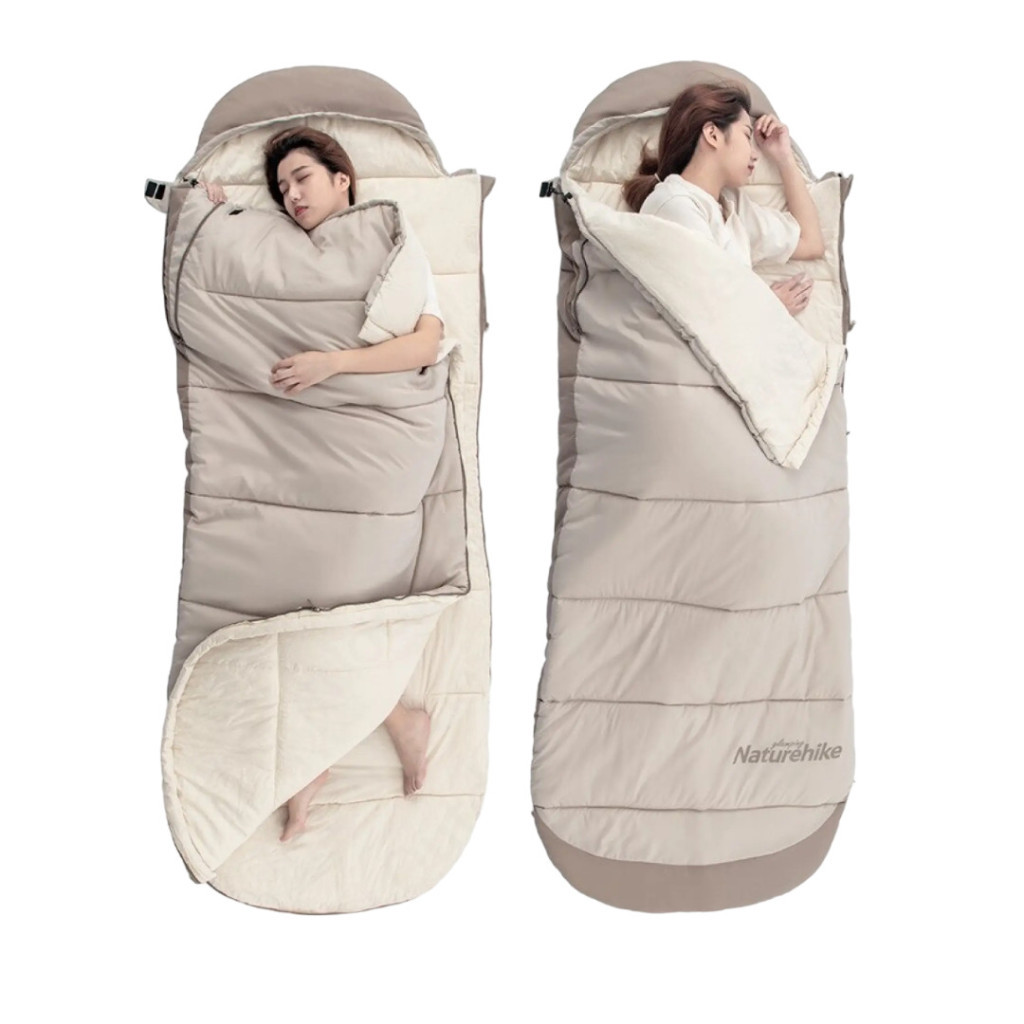 Спальний мішок Naturehike з капюшоном B400 NH21MSD11 Beige (6927595788301) - зображення 6