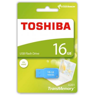 USB флеш накопичувач Toshiba 16GB Mikawa Cyan USB 2.0 (THN-U201C0160M4) - зображення 3