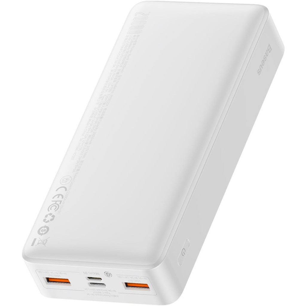 Батарея універсальна Baseus Bipow 20000mAh 20W white (PPBD050302) - зображення 3