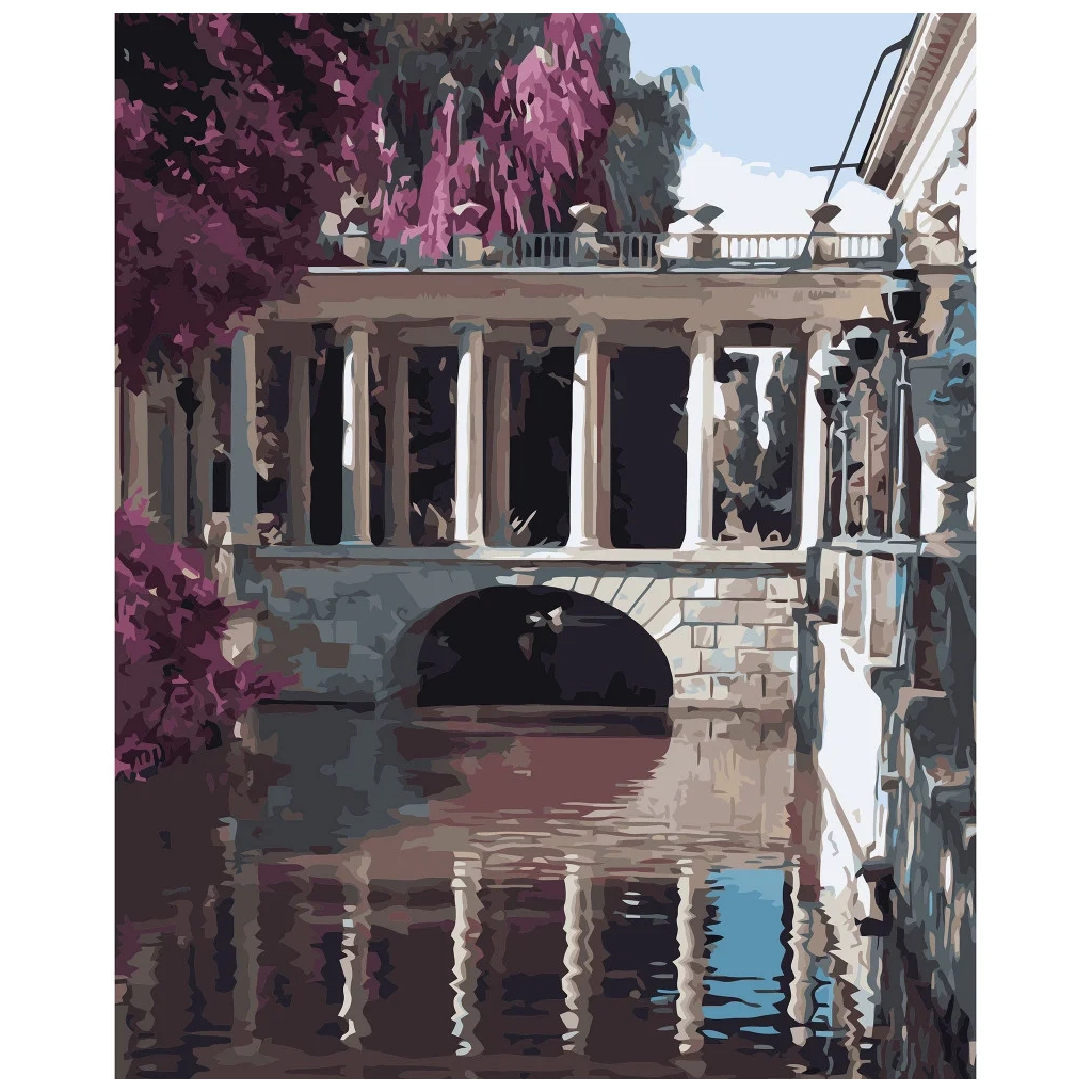 Картина по номерам Strateg Місток через воду 40х50 см (VA-3221) - зображення 1