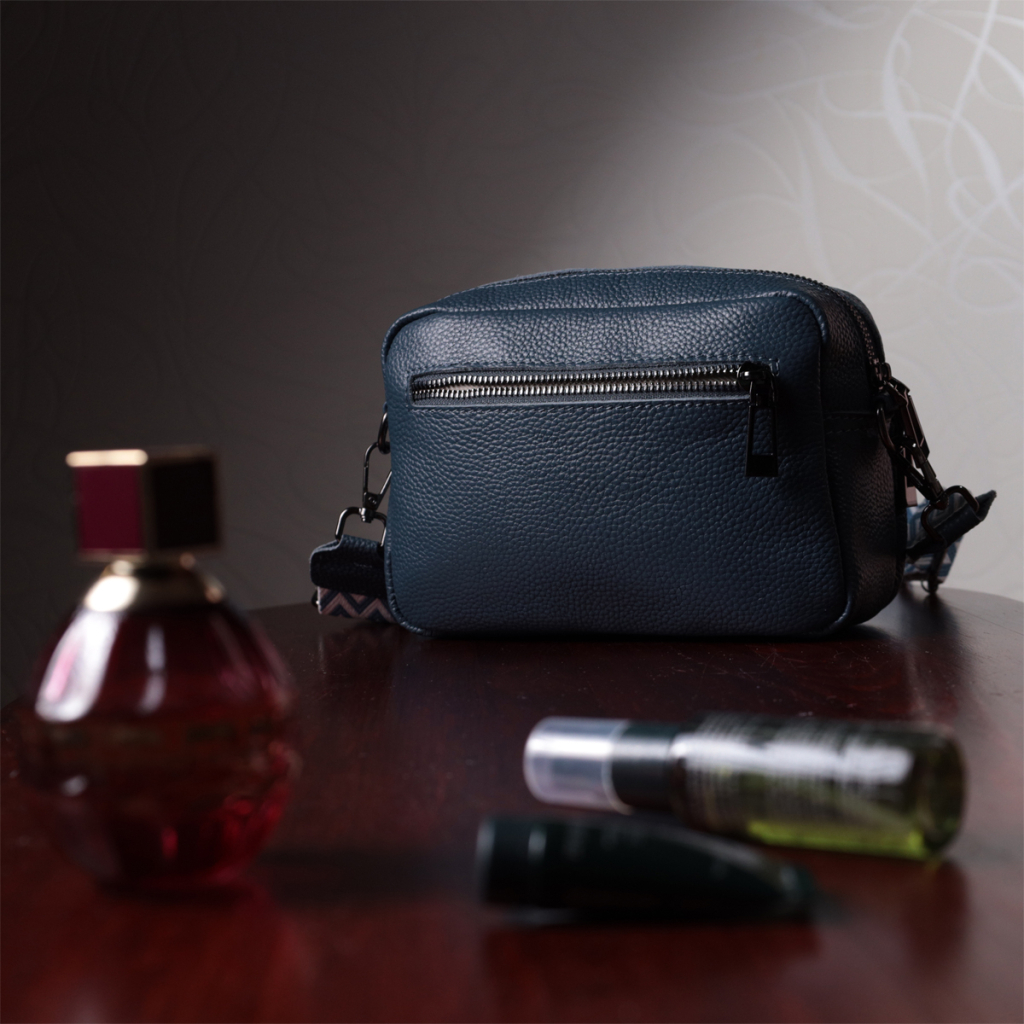 Сумка Vintage З натуральної шкіри Синя (22636) - зображення 12