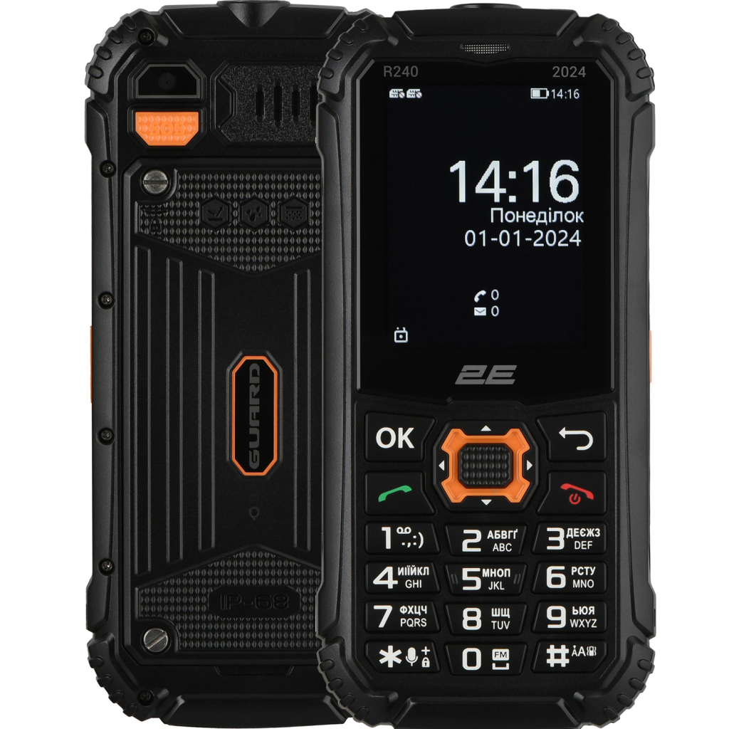 Мобільний телефон 2E R240 2024 Black (694743654103) - зображення 1