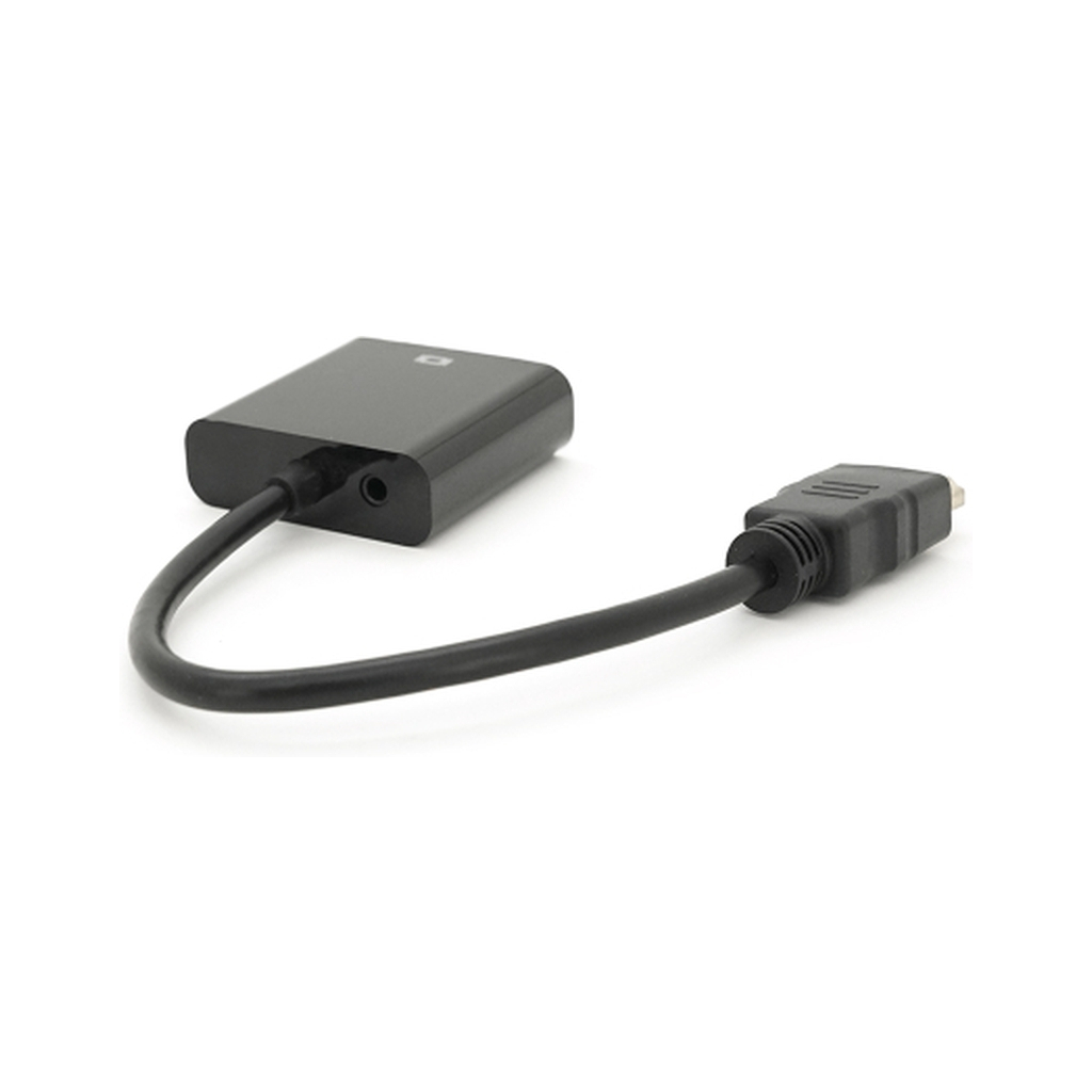 Перехідник HDMI M to VGA F + Audio 0.1m 4K/2K black Voltronic (YT-C-HDMI(M)/VGA(F)+AUX-B) - зображення 2