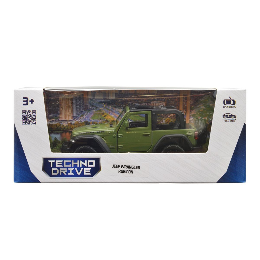 Машина TechnoDrive Jeep Wrangler Rubicon 2021 зелений (250339U) - зображення 11