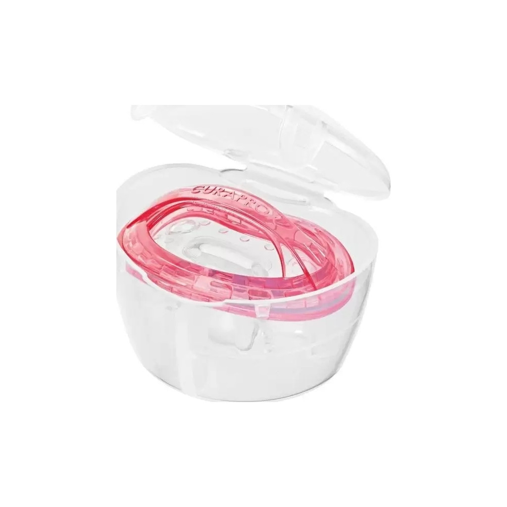 Пустушка Curaprox + контейнер для зберігання 18-36 міс. рожева (Babysoother pink size 2) - зображення 4
