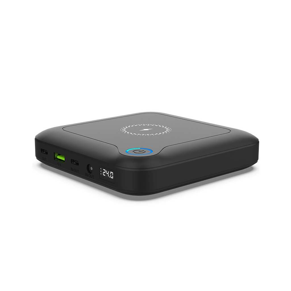 Батарея універсальна PowerPlant 24000mAh, PD/60W, DC 12-24V 9 connectors, QC/3.0, USB-C*2, USB-A, Wireless (PB930463) - зображення 2
