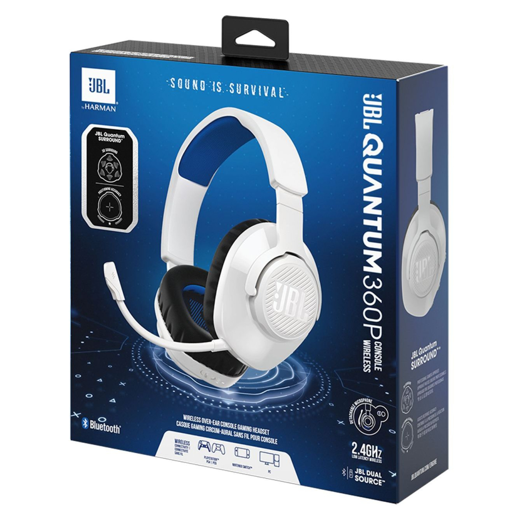 Навушники JBL Quantum 360P Wireless for PS White (JBLQ360PWLWHTBLU) - зображення 10