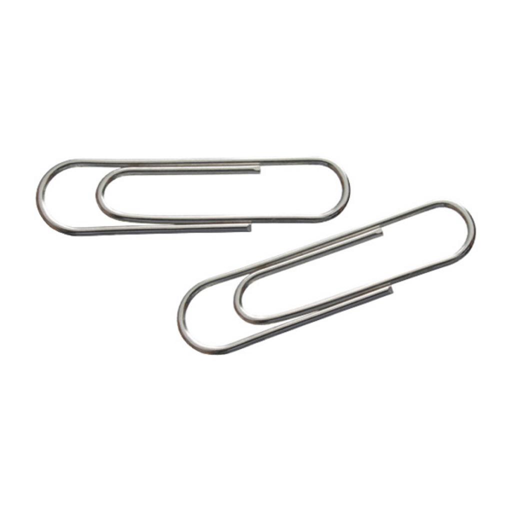 Скріпки канцелярські Axent rounded, nickel-plated, 50 мм, 100 шт. (4102-А) - изображение 1