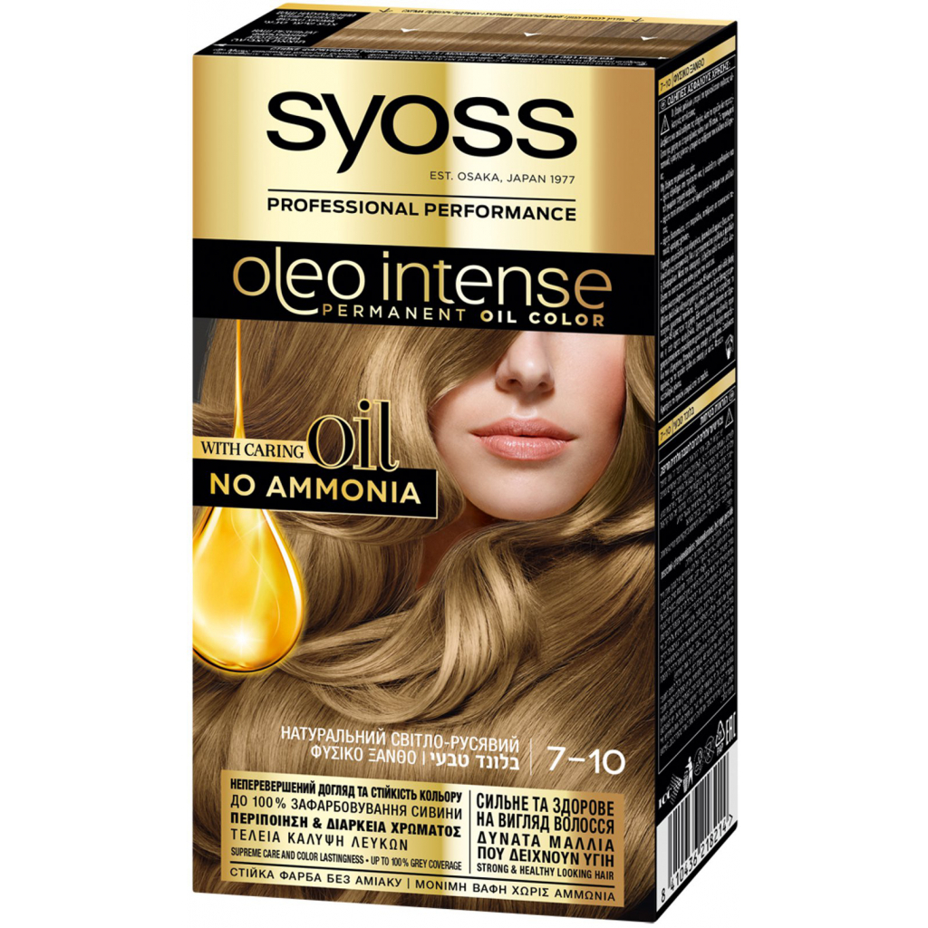 Фарба для волосся Syoss Oleo Intense 7-10 Натуральний світло-русявий 115 мл (8410436218214) - зображення 1