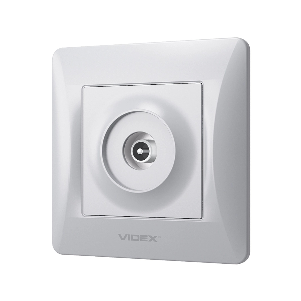 ТВ розетка Videx BINERA TV одинарна сереб (VF-BNSK1TVME-SS) - изображение 1