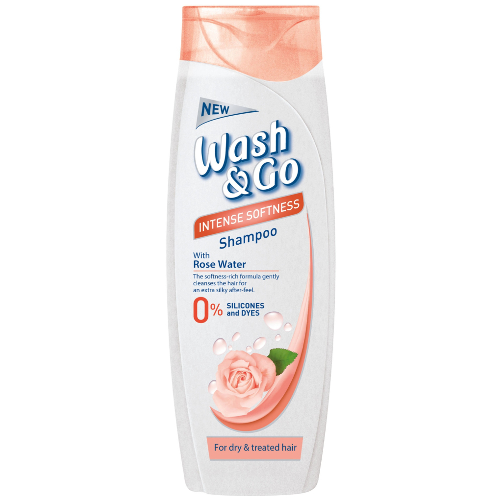 Шампунь Wash&Go з трояндовою водою для сухого та пошкодженого волосся 200 мл (8008970051116) - зображення 1