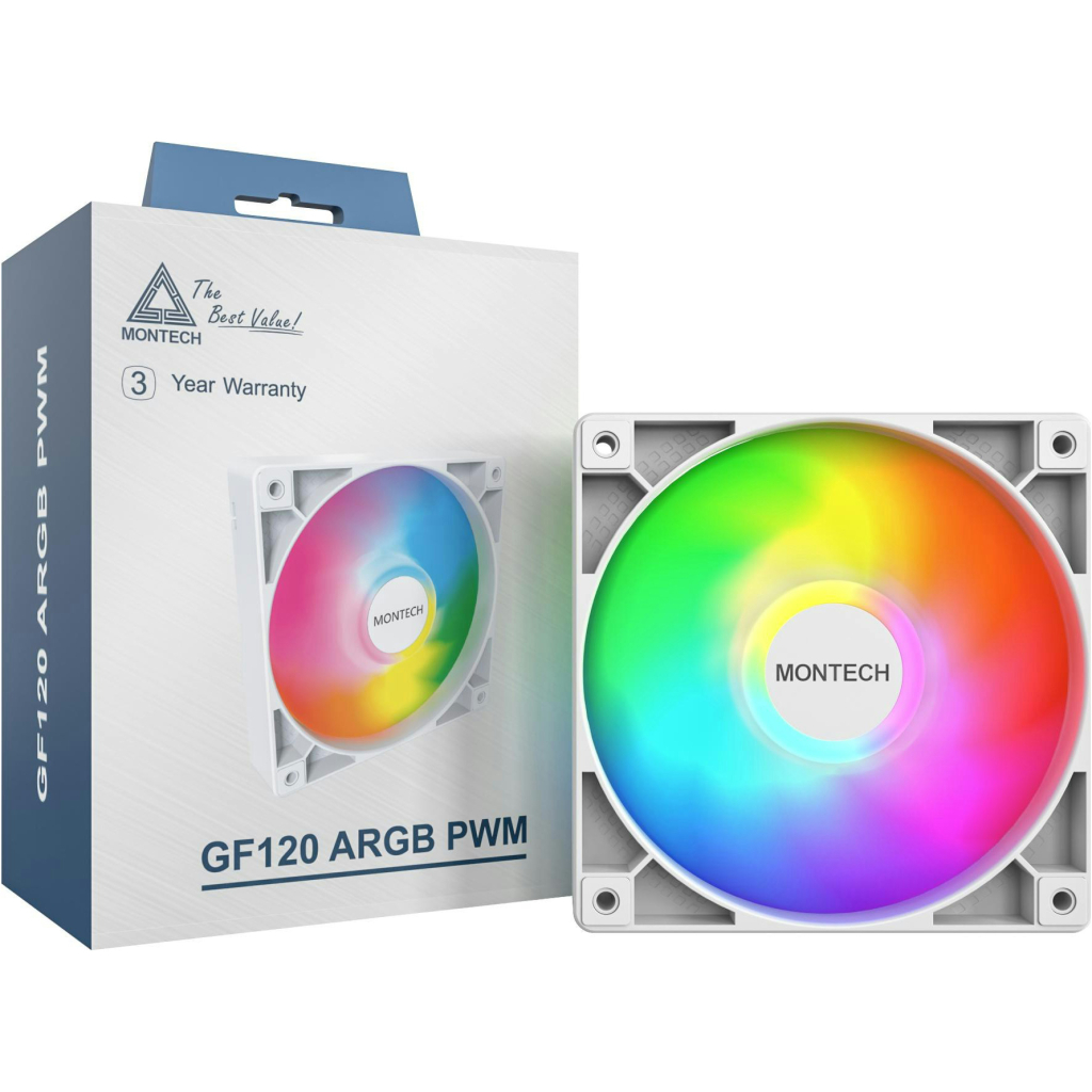 Кулер до корпусу MONTECH GF120 PWM WHITE - зображення 4
