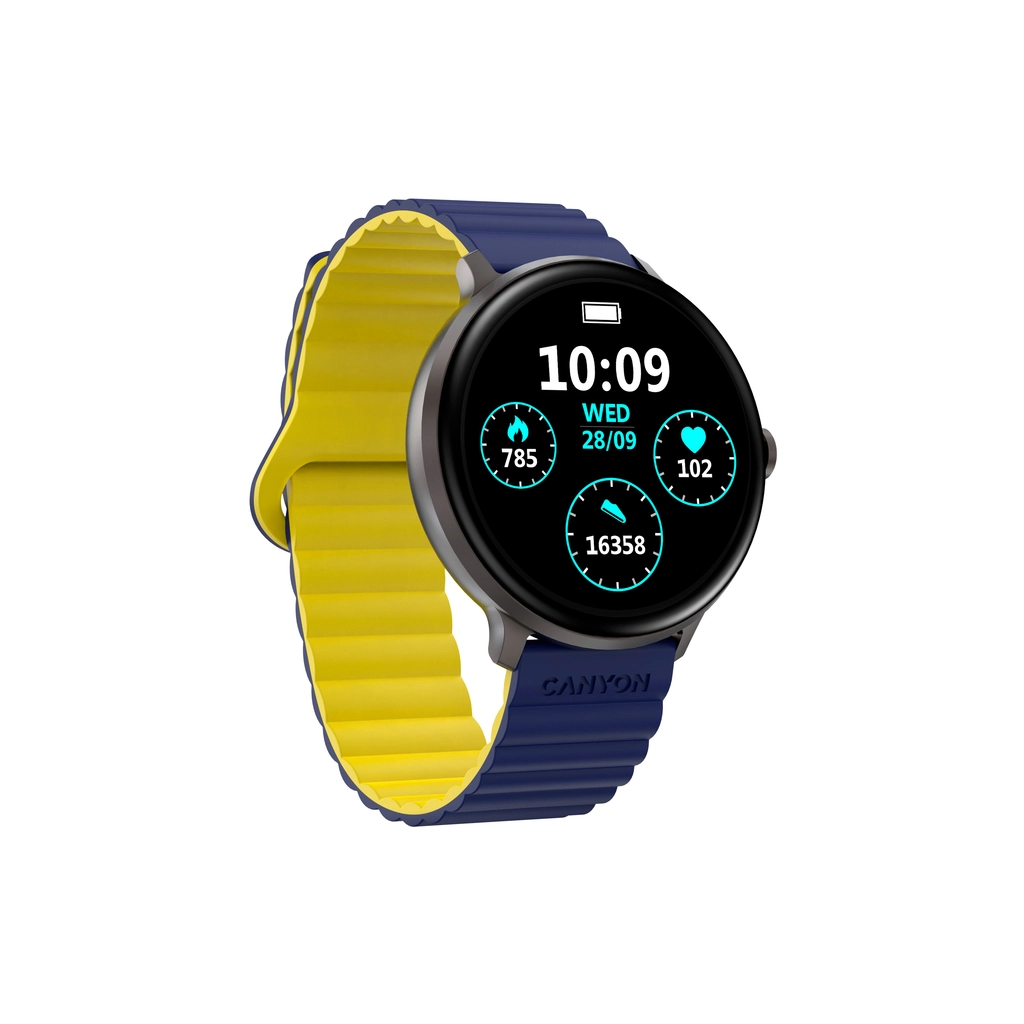 Смарт-годинник Canyon Jacky SW-69 Blue Yellow (CNS-SW69BL) - зображення 3