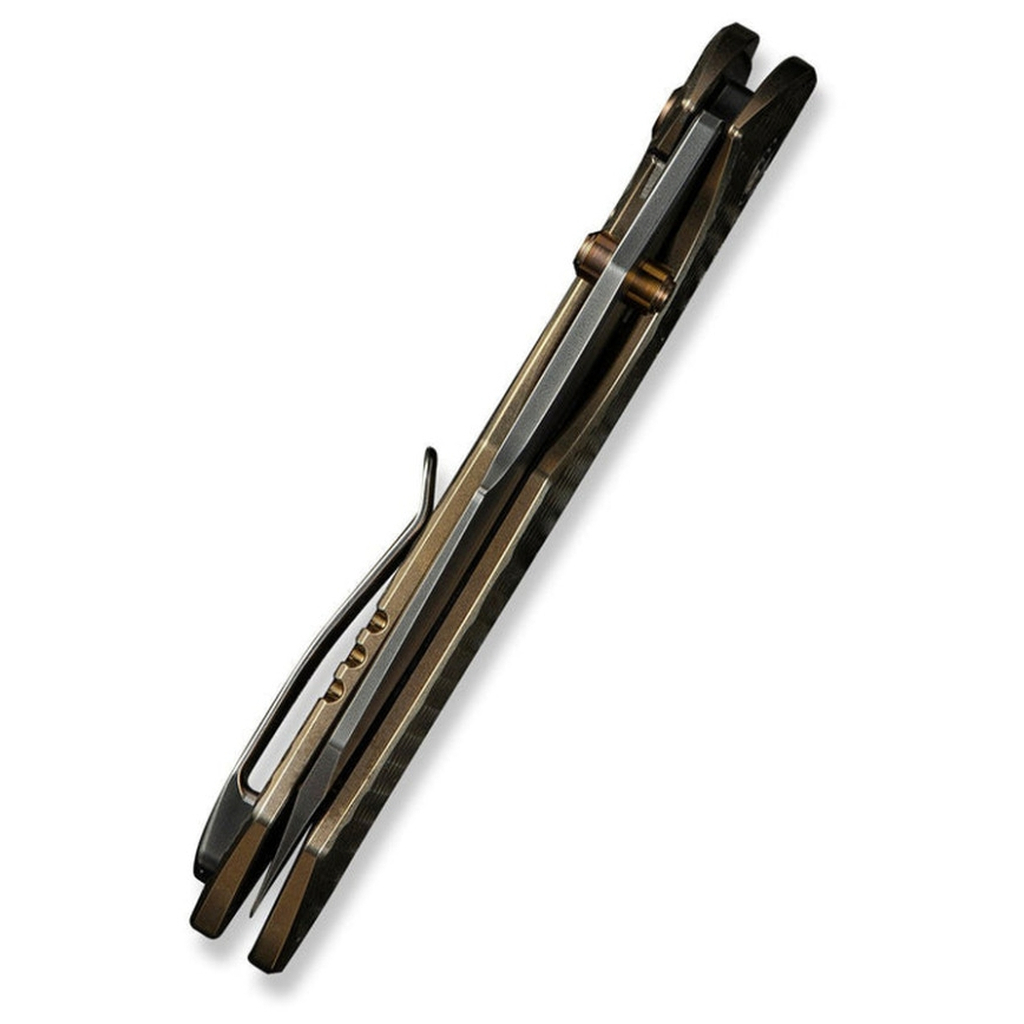 Ніж Weknife High-Fin XL, Gold Titanium, Darkwash (WE24010-3) - зображення 8