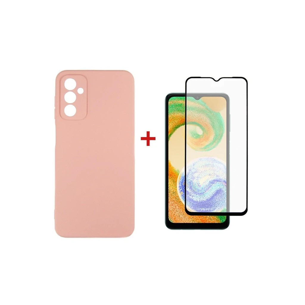 Чохол до мобільного телефона Dengos Samsung Galaxy A04s Case + Glass (Pink) (DG-KM-77) - зображення 1