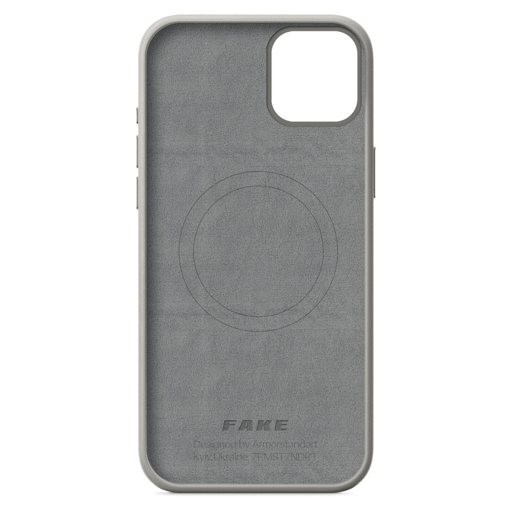 Чохол до мобільного телефона Armorstandart FAKE Leather Case Apple iPhone 15 Plus Grey (ARM76295) - зображення 2