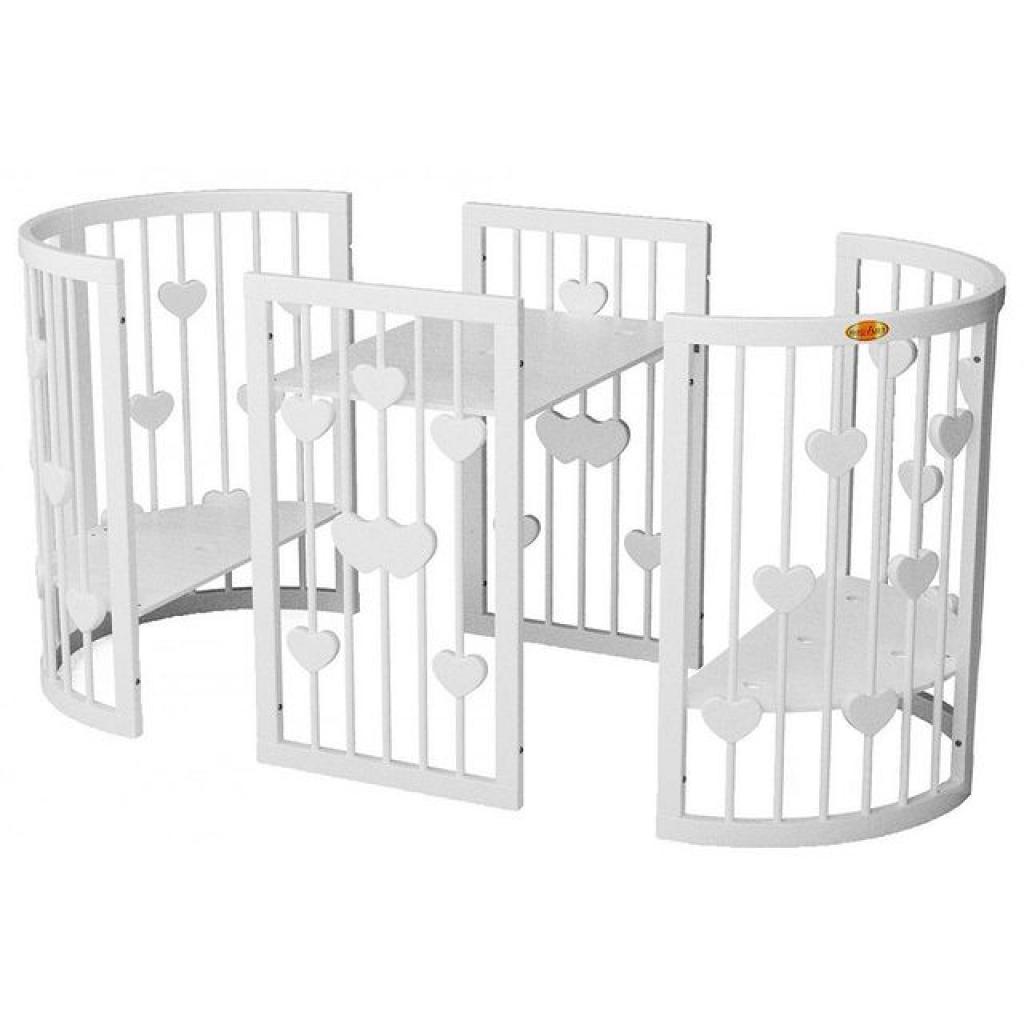 Ліжечко Ingvart SMART BED ROUND з сердечками білий (1349003) - зображення 4