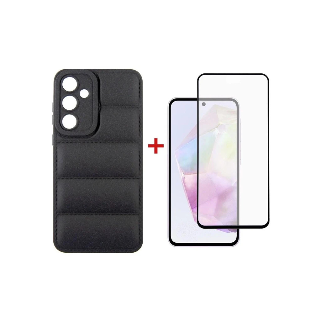 Чохол до мобільного телефона Dengos Kit for Samsung Galaxy A35 5G case + glass (Black) (DG-KM-56) - зображення 1