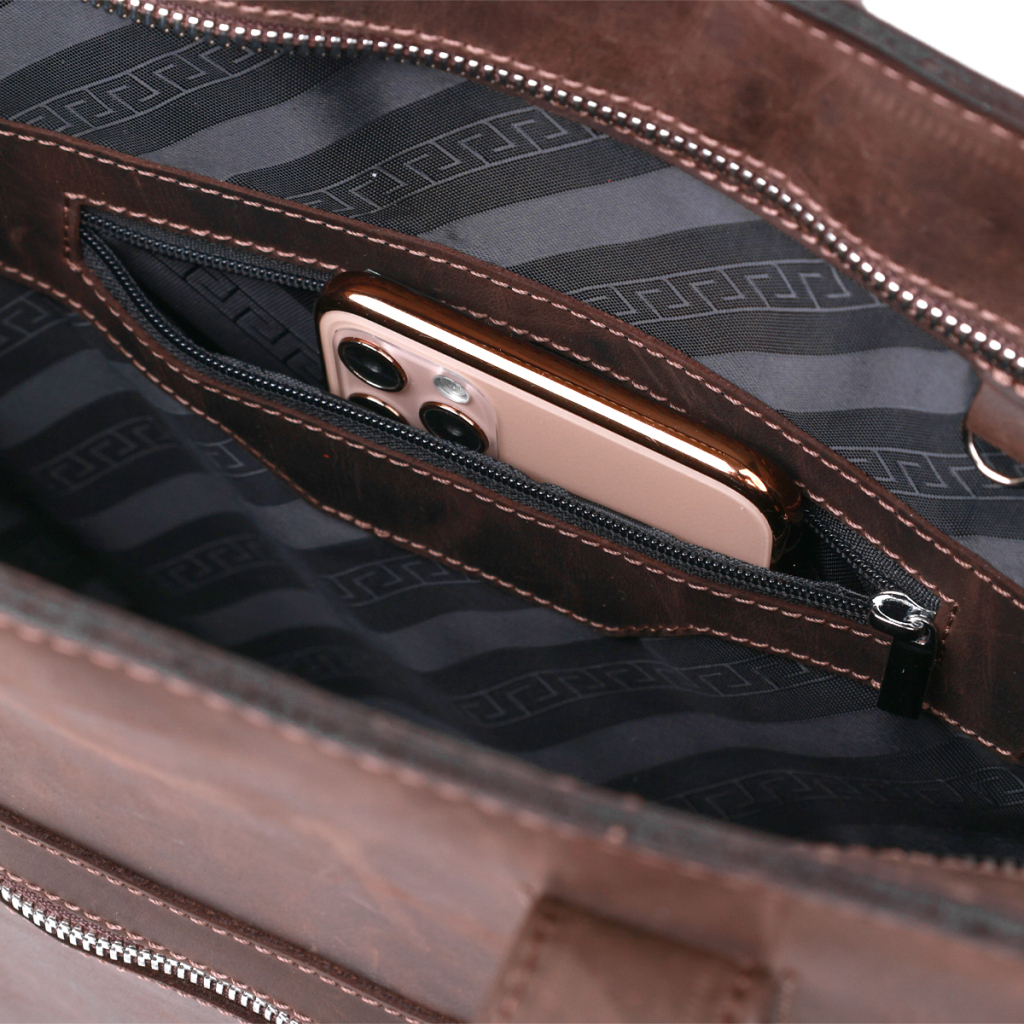 Сумка Shvigel Вінтажна шопер Коричнева (16349) - зображення 8