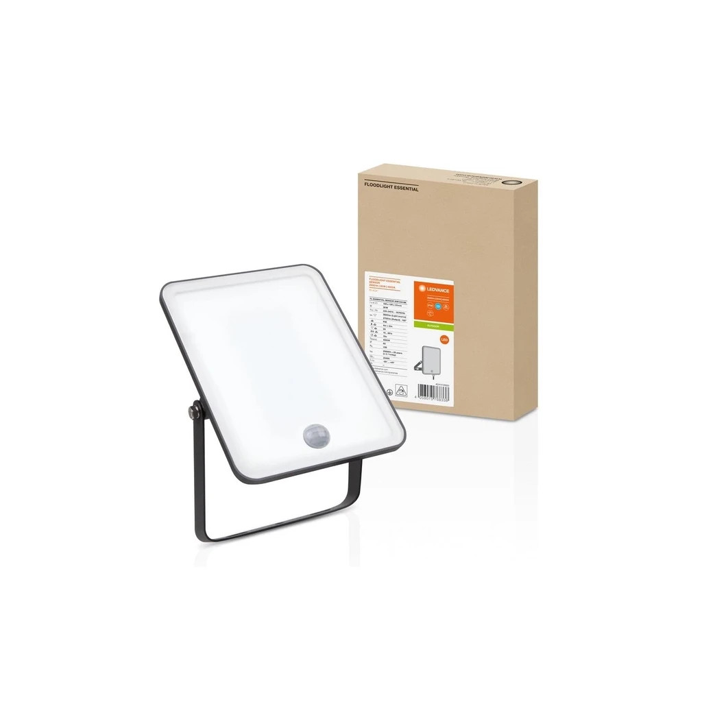 Прожектор LEDVANCE Flood ESSENTIAL SENSOR 30W 840 BK IP65 (4058075768338) - зображення 5