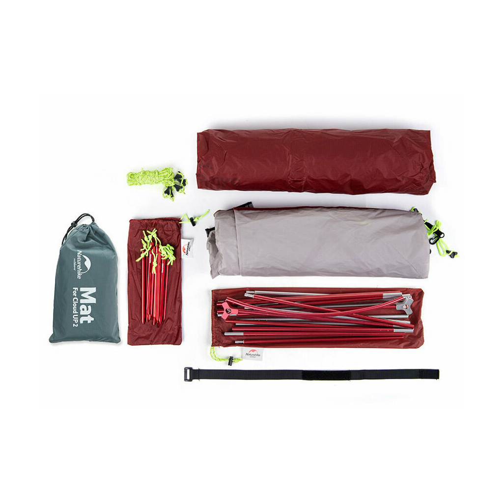 Намет Naturehike Сloud Up 2 Updated NH17T001-T 20D Grey/Red (6927595730560) - зображення 7