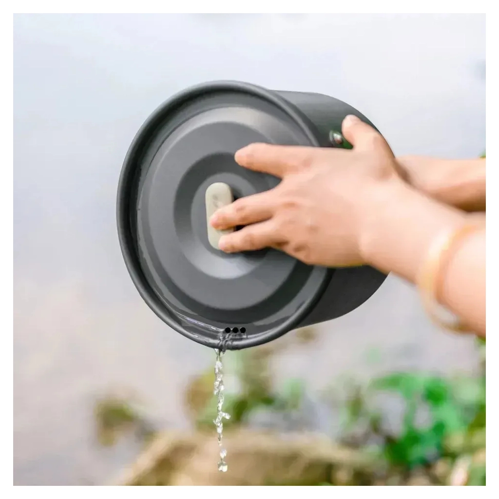 Набір туристичного посуду Naturehike CNK2450CF010, алюміній 2 каструлі, чайник, сковорідка (6976507663281) - зображення 6