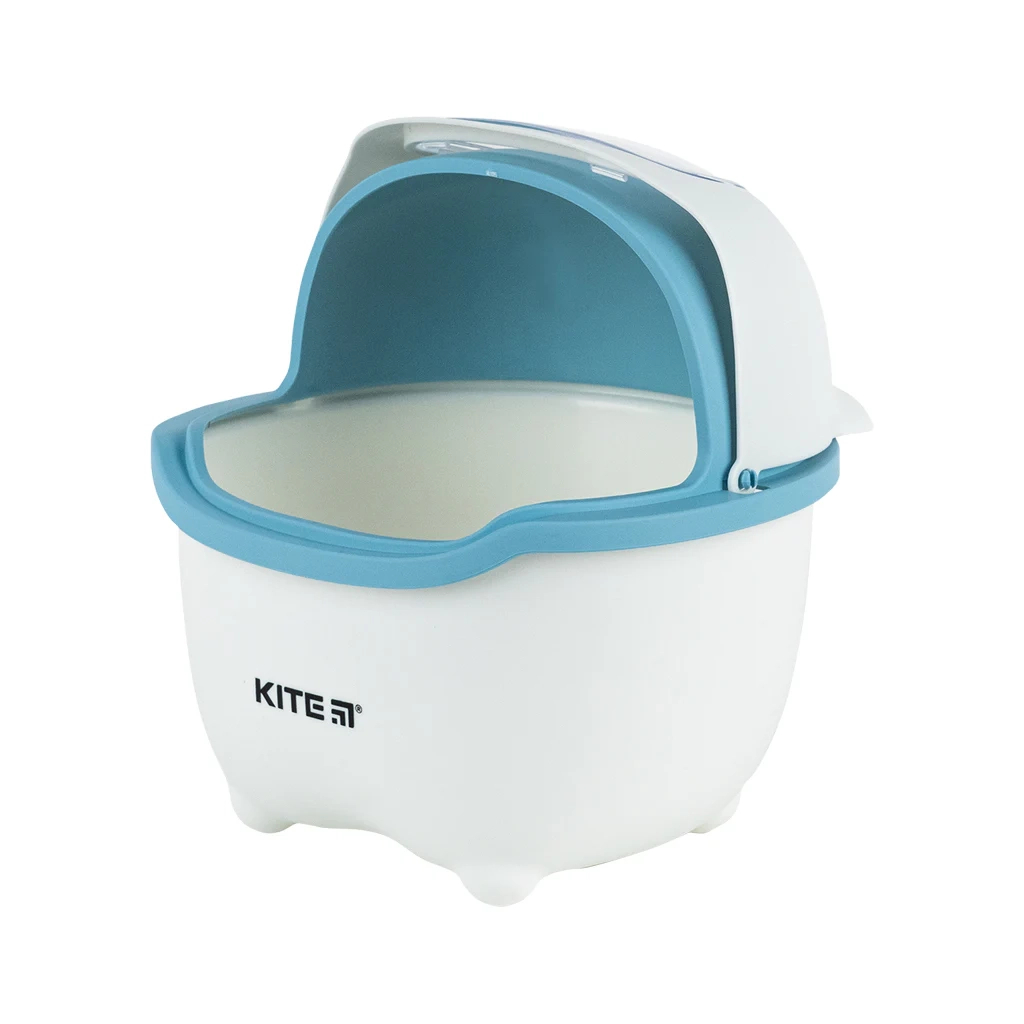 Кошик для паперів Kite Настільний контейнер для сміття, біло-блакитний (K24-009-6) - зображення 3