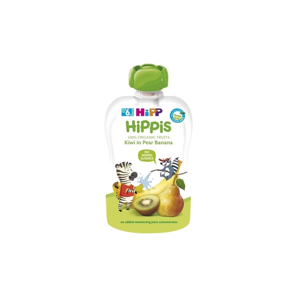 Дитяче пюре HiPP HiPPiS Pouch Груша-банан-ківі, 100 г (9062300133797) - зображення 1