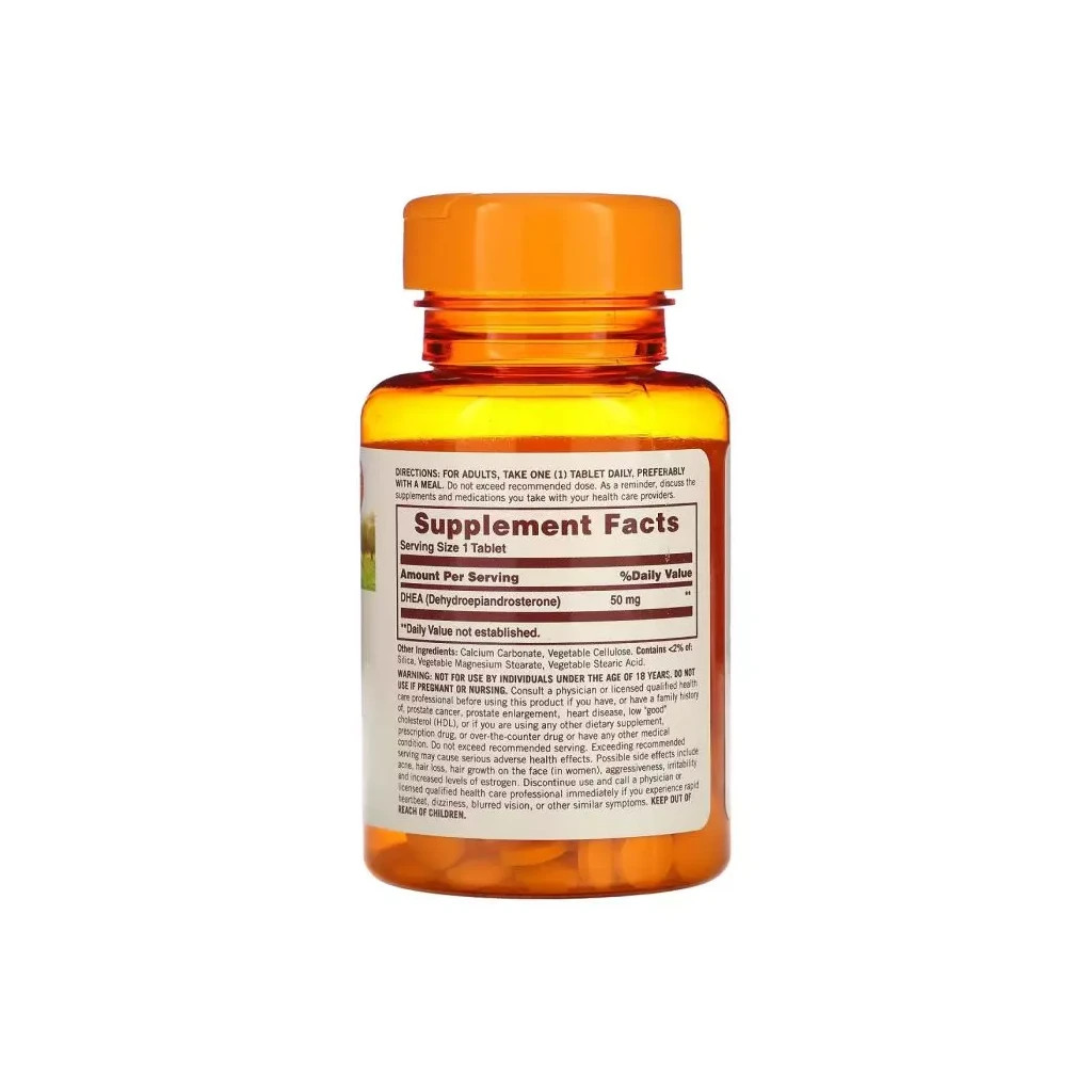 Вітамінно-мінеральний комплекс Sundown Дегідроепіандростерон, 50 мг, DHEA, Sundown Naturals, 60 таблеток (SDN05031) - зображення 2