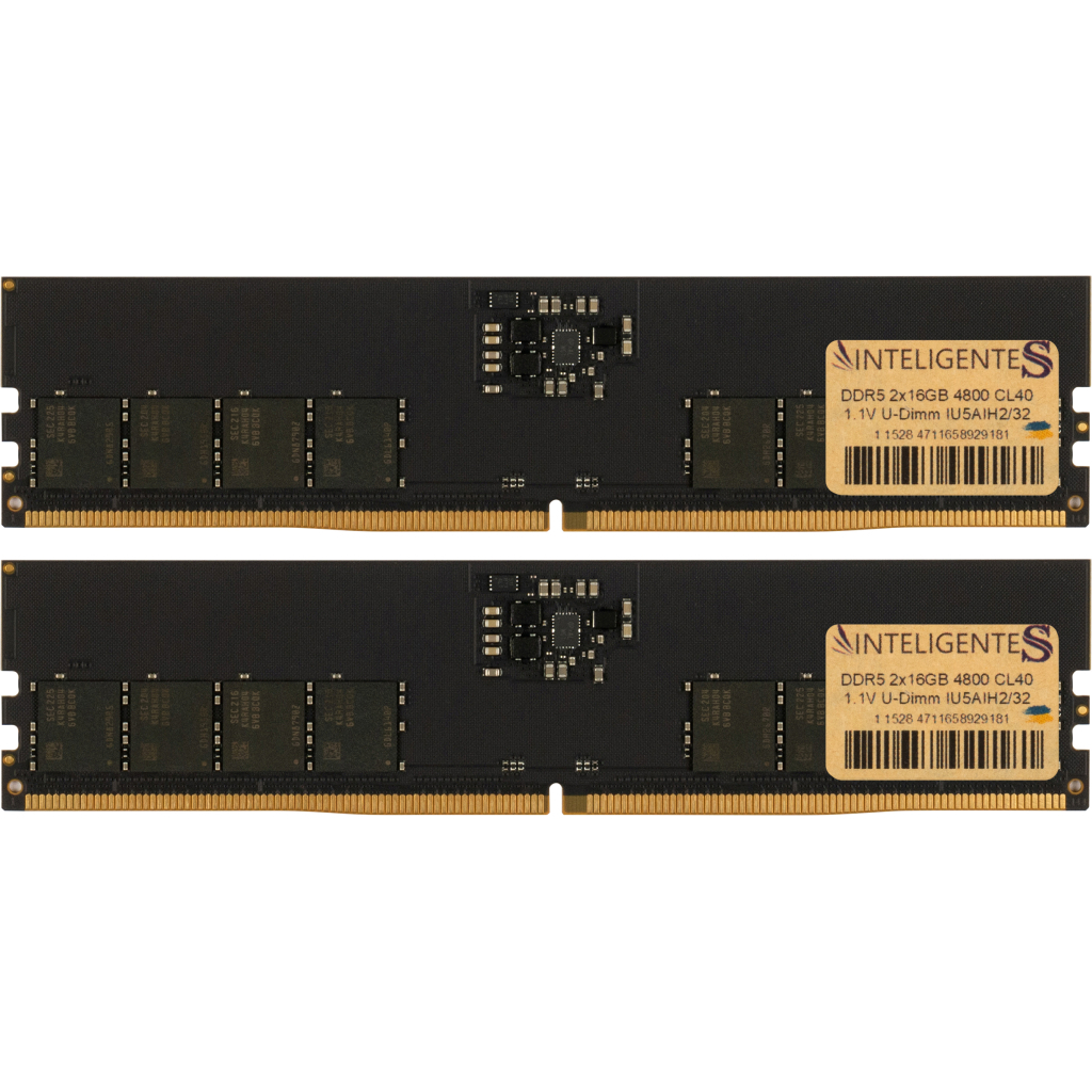 Модуль пам'яті для комп'ютера DDR5 32GB (2x16GB) 4800 MHz INTELIGENTES (IU5AIH2/32) - зображення 1