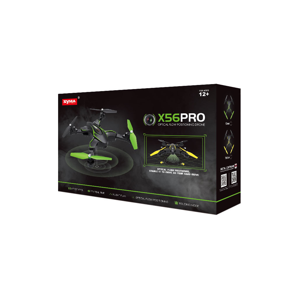 Радіокерована іграшка Syma Квадрокоптер з 2,4 Ггц керуванням та FPV-камерою 35,5 cм (X56WP_зелений) - зображення 8