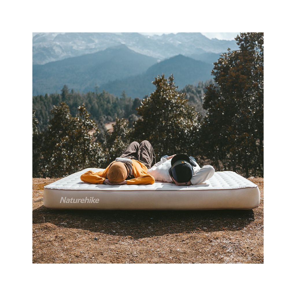 Матрац надувний Naturehike CNH22DZ024 з помпою 206 х 150 см бежевий (6975641886907) - зображення 6