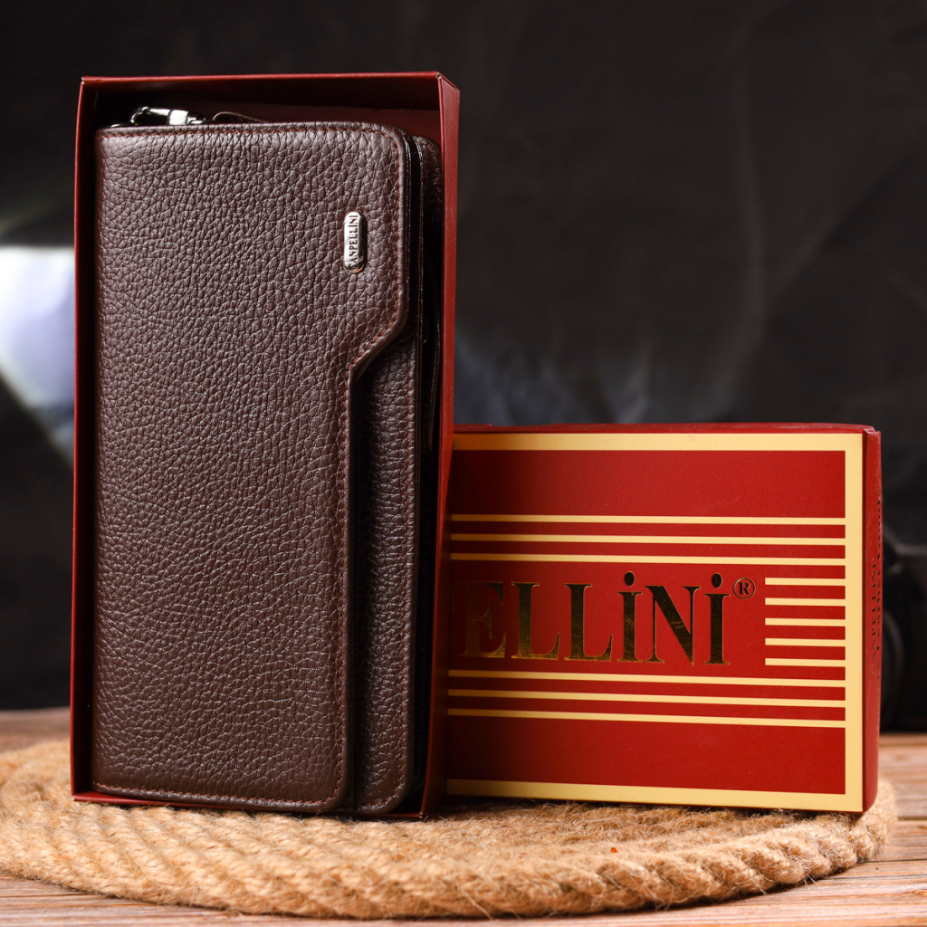 Портмоне Canpellini З натуральної шкіри Коричневе (21537) - зображення 11