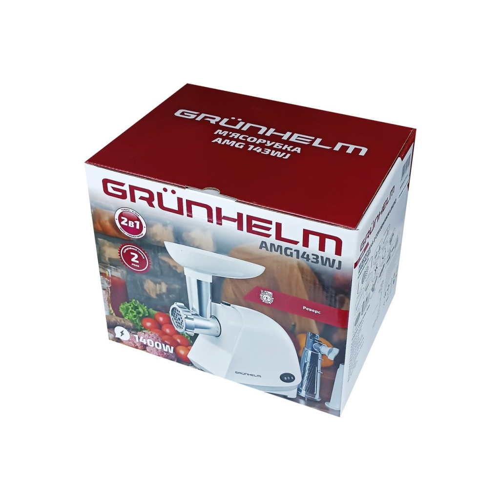 М'ясорубка Grunhelm AMG143WJ - зображення 4