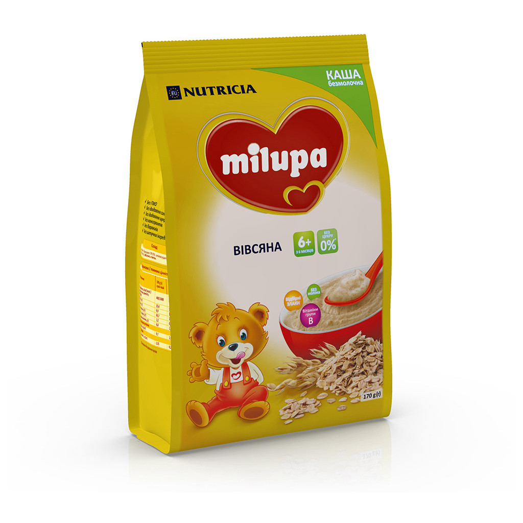 Дитяча каша Milupa безмолочна Вівсяна 170 г (5900852930089) - изображение 6