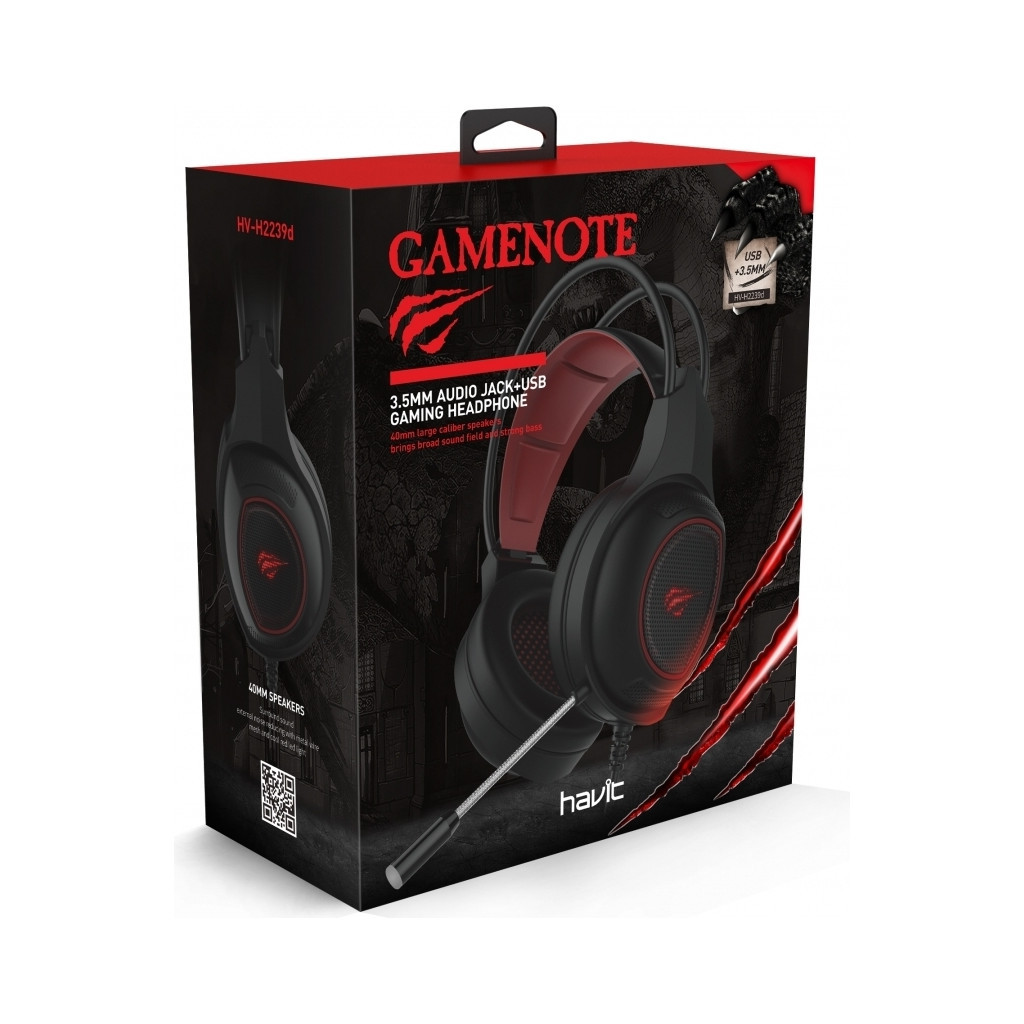 Навушники Havit HV-H2239d USB + 3.5мм (HV-H2239d) - зображення 6