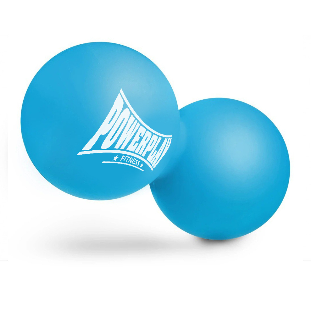 Масажний м'яч PowerPlay PP-4355 Silicone Lacrosse Peanut Ball (6.3х12.6см) Синій (PP-4355_Blue) - зображення 2