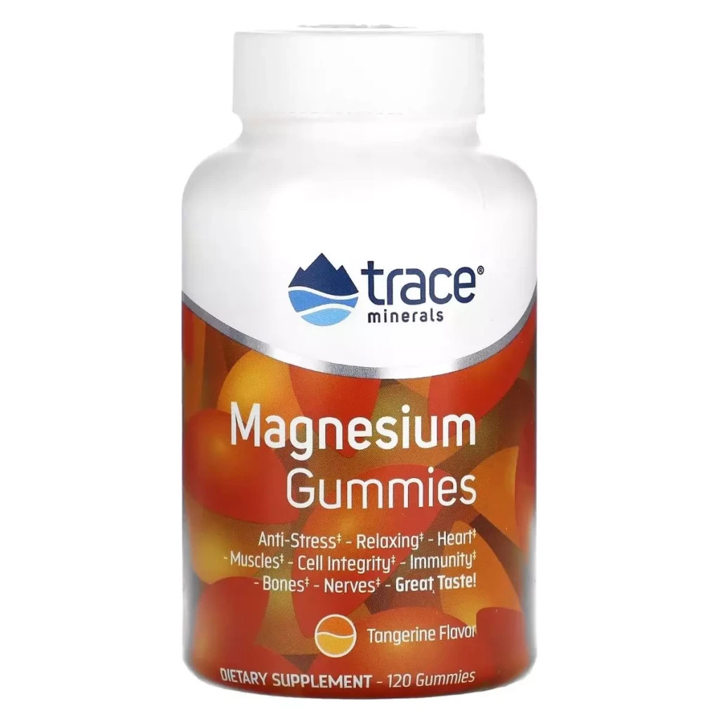 Мінерали Trace Minerals Магній, смак мандарину, Magnesium Gummies, 120 жувальних конфе (TMR-00503) - зображення 1